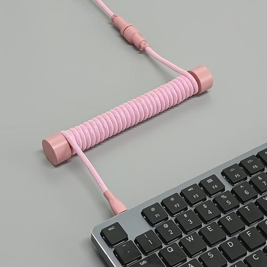Keyboard Coiled Cable Winder Metal Bar Coil Decorative Rod Multifunctional Coiled USB Cable Weight Bar Gaming Keyboard Decoration Computer Accessories