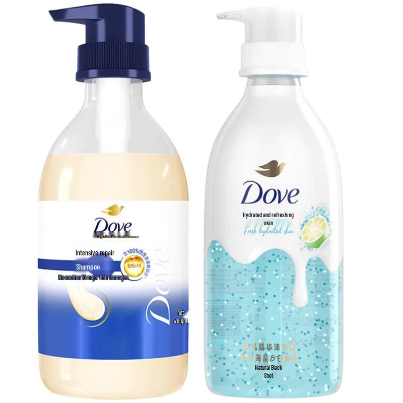 DOVE Питательный шампунь и гель для душа для увлажнения, набор