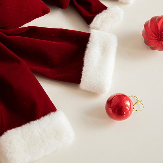 Рождественский бант, украшение, бархатный красный бант, подвесные украшения, рождественская елка, подвеска для праздничного домашнего декора
