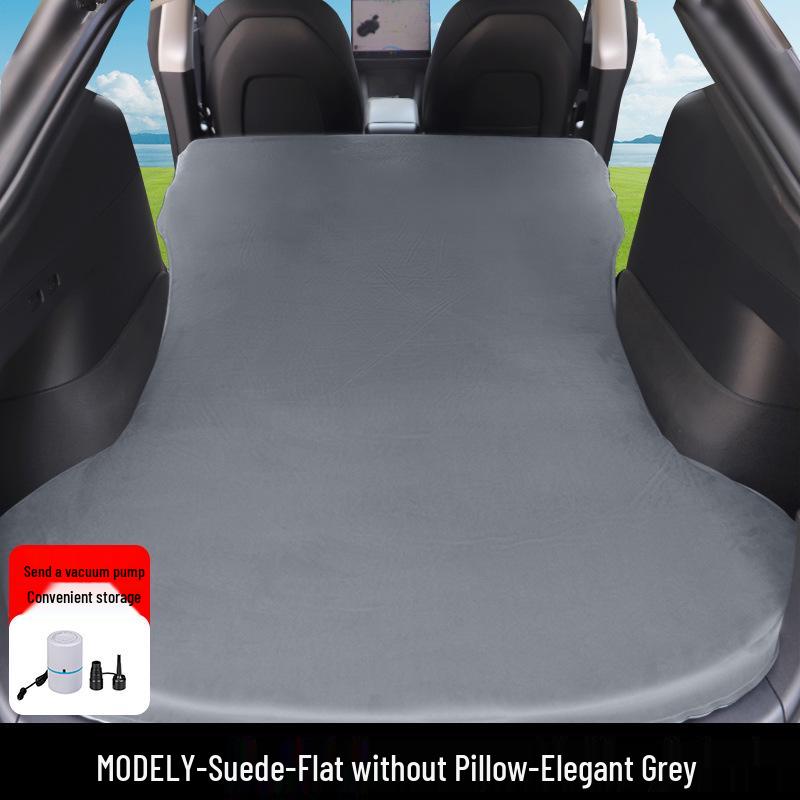 Inflatable-Free Car Mattress for Tesla Model Y/3: Rear Trunk Travel Bed for Camping