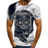 Новая мужская футболка с коротким рукавом Серия "Кошки" 3D-печать Футболка с коротким рукавом