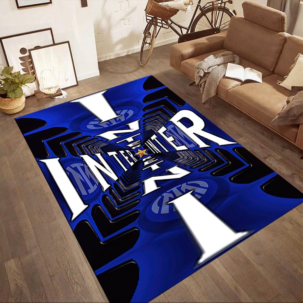 Inter Milan Carpet Perfect For Outdoor Study Room Game Room Kitchen Antislip Rug Anime Office Decor Best For Christmas
