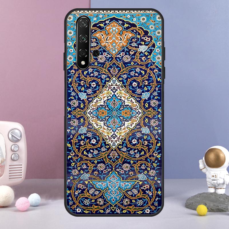 Персидский ковер Цветочный узор Для Huawei Nova 12i 12s 11i 8i 7i 9 10 SE Y60 Y61 Y70 Y72 Y73 Y90 Y91 P20 P30 P40 Lite Чехол