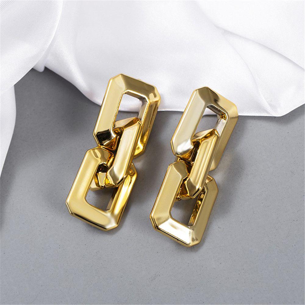 Exaggeration Korean Woman Gift Jewelry Big Earrings Eardrop Chain Drop Earrings