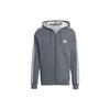 adidas Флисовая толстовка с капюшоном Essentials 3 полоски на молнии IJ6480