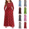 Девичье платье макси - Платье с длинным рукавом и карманом на День святого Валентина