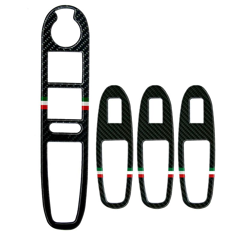 Панель управления двери, окна, декоративная рамка, красные наклейки из углеродного волокна, автомобильные наклейки для интерьера Alfa Romeo 159 2004-2011 гг.