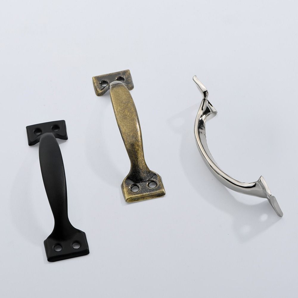 2pcs Push-pull Gate Handle Pull Bow-Shaped Door Pull Antique Barn Door Handle Cabinet