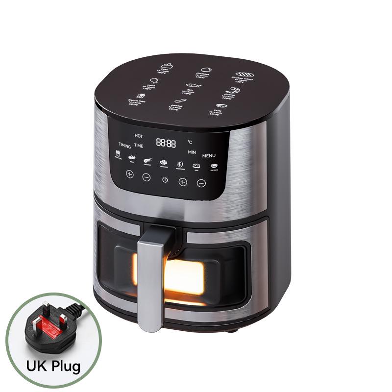 Cross-Border 7L Air Fryer: Oil-Free, Low-Fat, Touchscreen, All-in-One Oven with Visible Window.