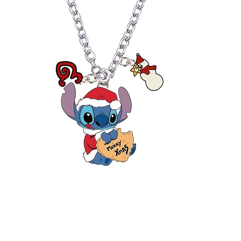 Cross-border New Christmas Pendant Cartoon Star Baby Stitch Necklace Anime Peripheral