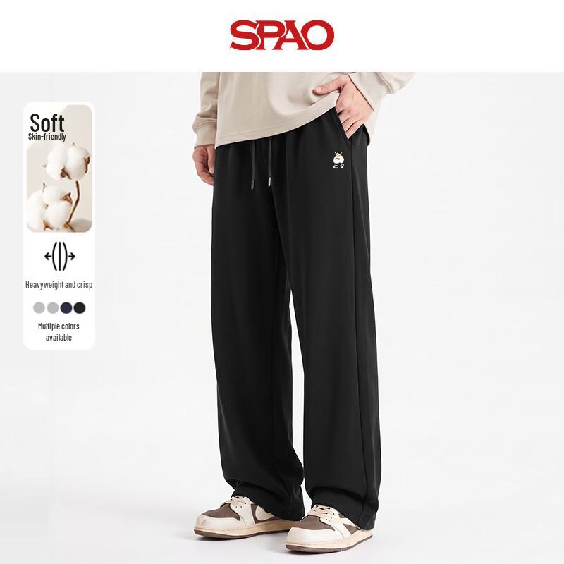 Мужские корейские свободные прямые повседневные спортивные штаны SPAO с изображением медведя