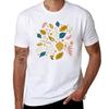 Fall Foliage In Gold + Blue T-Shirt T Shirts for Man Graphic Vintage Man T Shirt Graphic T Shirts for Man Slim Fit T-Shirt