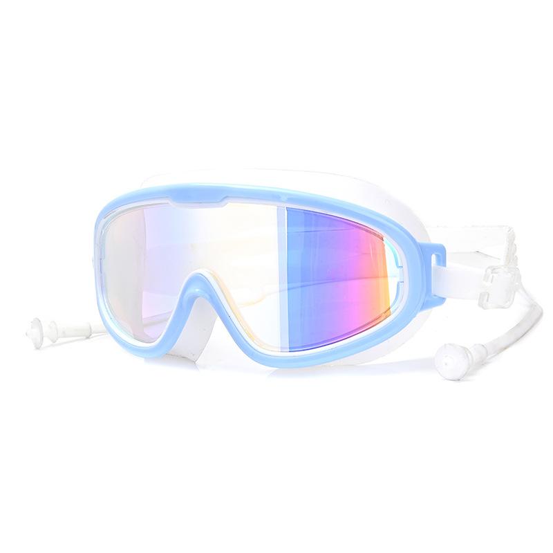 Водонепроницаемые и противозапотевающие детские очки высокой четкости для плавания в большой оправе для мужчин и женщин, профессиональные очки для дайвинга