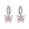 Orstarry 925 Silver Pink Sweet Bow Earrings Women Jewelry Trendy Drop Earrings Party Gift Anniversary