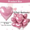 5 Pcs Heart Shape Foil Balloons DIY Air Balls New Wedding Decoration  Birthday Party