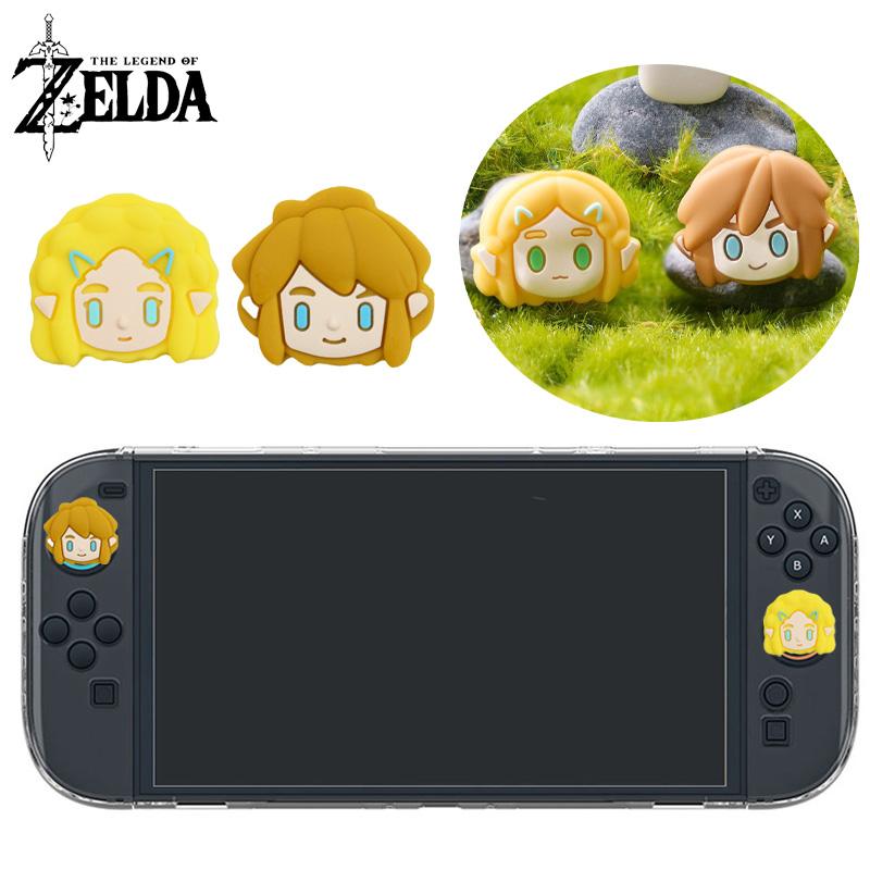2pcs Legend of Zelda Link Zelda Silicone Rubber Thumb Grip for Nintend Switch 2 PRO PS5 XBOX JoyCon Controller Protective Cover