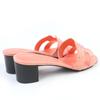 Excellent HERMES Mule Oasis Suede leather sandals with jewels Orange series 37 Used