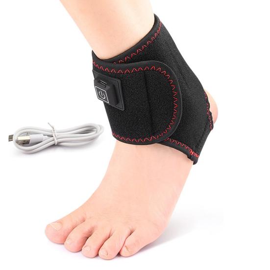 Теплый бандаж на лодыжку для облегчения боли при артрите, USB-грелка для лодыжки с автоматическим выключением