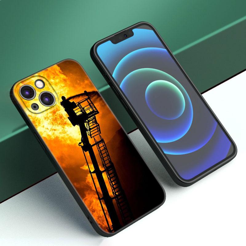 Герои-пожарные Пожарный Чехол для телефона для Apple iPhone 12 13 Mini 11 14 15 Pro Max 7 8 X XR XS SE 2020 2022 Черный силиконовый чехол