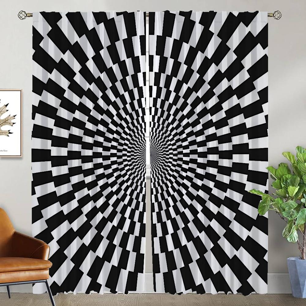 3D Art Элегантные шторы для гостиной Тюль для спальни Шторы для перегородки Хэллоуин Украшение для домашнего интерьера Шторы
