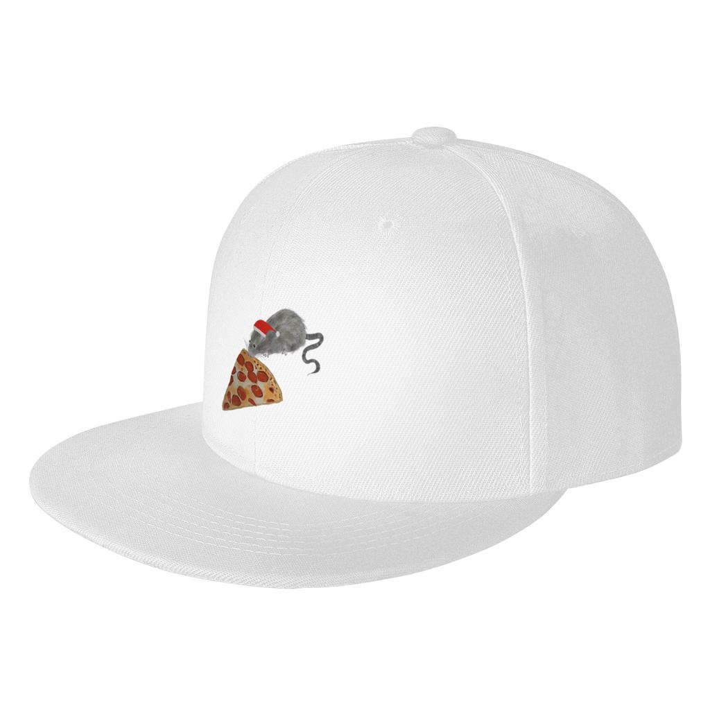 Fashion A Very NYC Christmas Pizza Rat Flat Brim Sun Hat Soft And SkinFriendly Cap Unisex