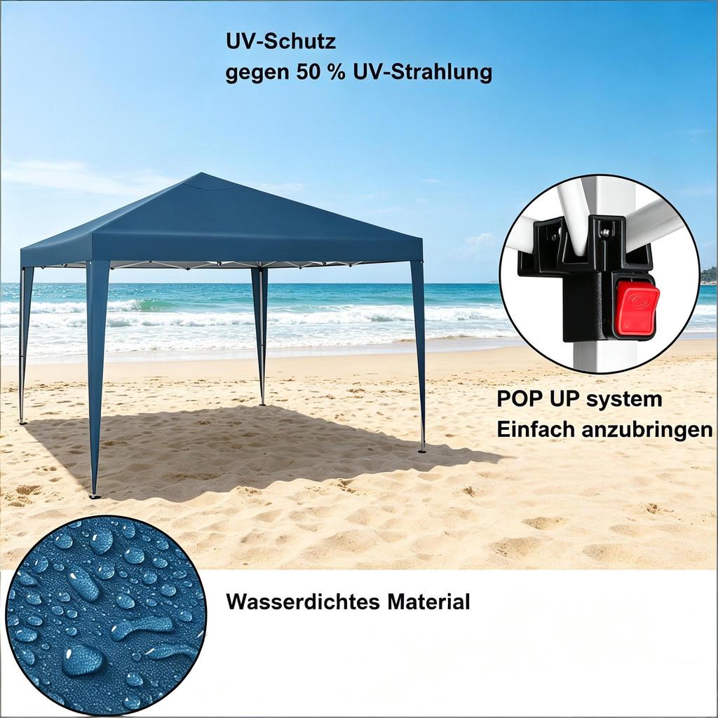 Stylish Pop Up Roof Tent, Gazebo for Parties with Carrying Bag, Portable Gazebo, for Outdoor(only with gazebo)