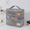 Transparent Mesh Travel Cosmetic Bag Makeup and Toiletries Kit Storage Bag Make Up Organizer Bag
