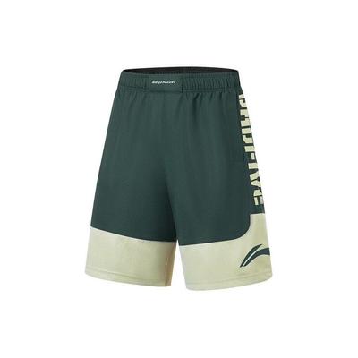 Шорты для баскетбола Li Ning Badfive Color Block Quick Dry Breathable Mid Length, мужские шорты зеленого цвета хаки AAPT067-2