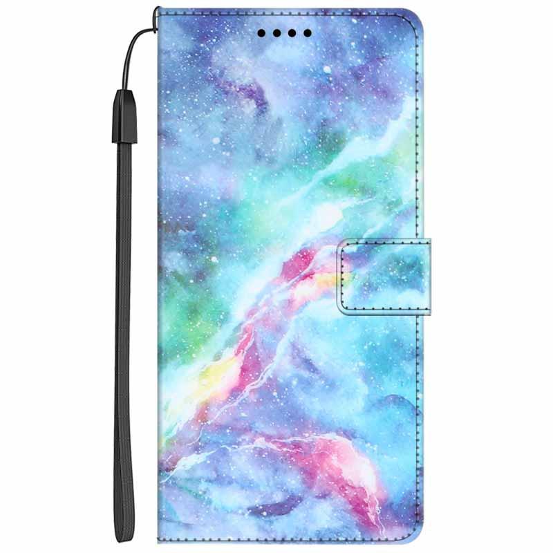 Книжка из Мраморной Кожи для Oppo A80 5G/Oppo A3 Pro /Oppo K12x Чехол Цветной Мраморный Флип Кошелек Чехол-Держатель Стенд для Oppo A80