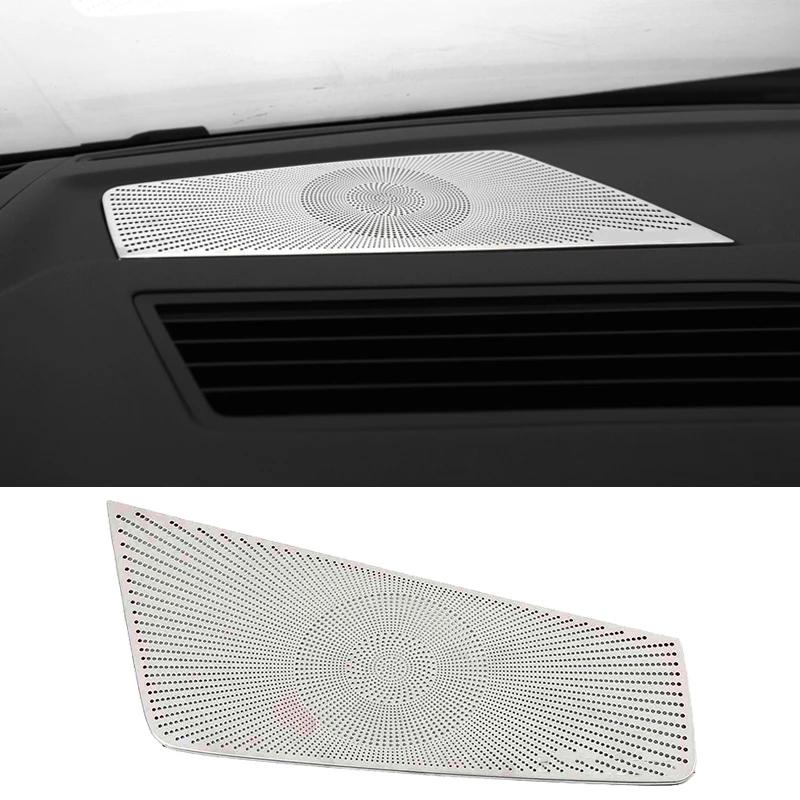For VW Volkswagen Touareg CR7 2017- Interior Accessories Car Door Loudspeaker Sound Chrome Speaker Cover Trim Frame Sticker