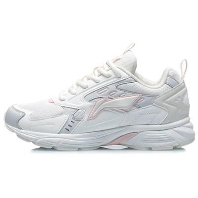 Li Ning Амортизирующие Нескользящие Прочные Кроссовки с Низким Верхом для Бега Женские кроссовки Облачно-Белые ARLR018-5