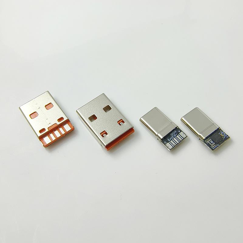 120 Вт USB Type-C Папа: 5-контактная паяльная площадка для быстрой зарядки, совместима с OPPO, Xiaomi, VIVO, Huawei