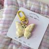 Colorful Butterfly With Colorful Letters Keychain Pendant Earphone Hanger Women Couple Keychain Bag Pendant Backpack Accessories