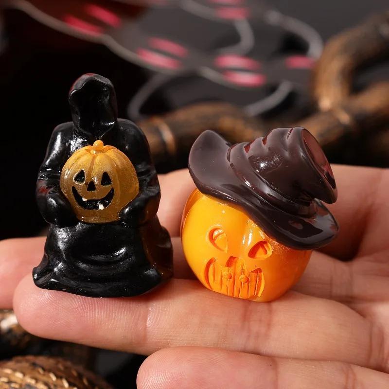 3Pcs Halloween Witch Pumpkin House Tree Desktop Decoration Halloween Party Supplies Haunted House Horror Props Kids Gifts