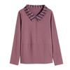 Women's 4XL Long-sleeved T-shirt Fashion Trend Spring and Autumn Top Loose Lapel Top Large Size Women's Base Shirt