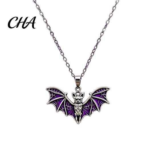 Gothic Fashion Daily Wear Bat Halloween Accessory, Vintage Punk Necklace, Viking Spooky Spider Web Earrings Style Dangle Drop for Cosplay Party