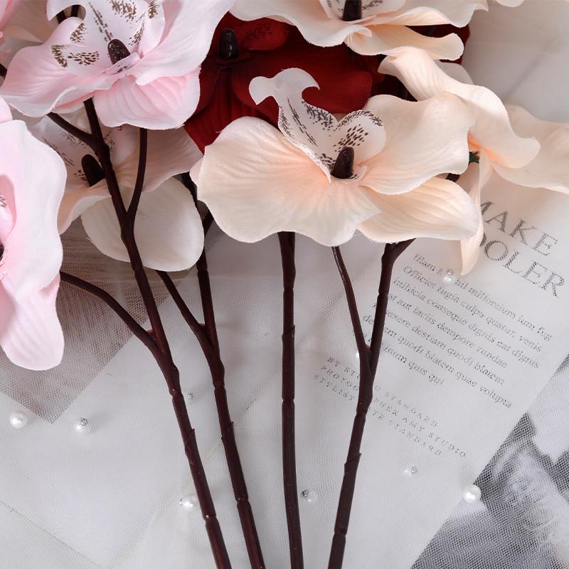 Multicolour Phalaenopsis Simulation Flower Bouquet  For Home And Decor Event