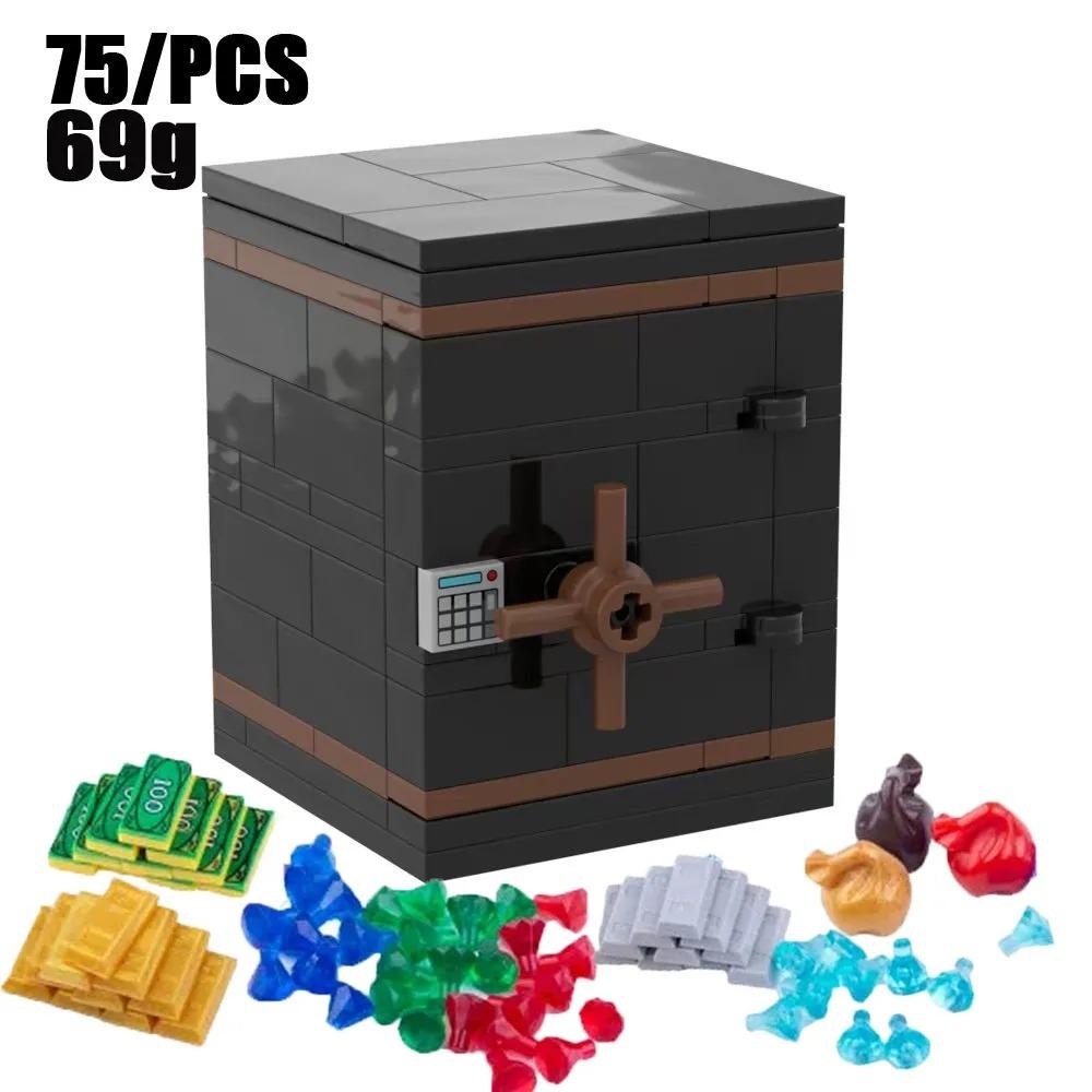 MOC Building Blocks Accessories Precious Gold Ore Silver Diamond Stash Pirate Map Coins Toy Model Mini Bricks ATM Gifts Toy K046