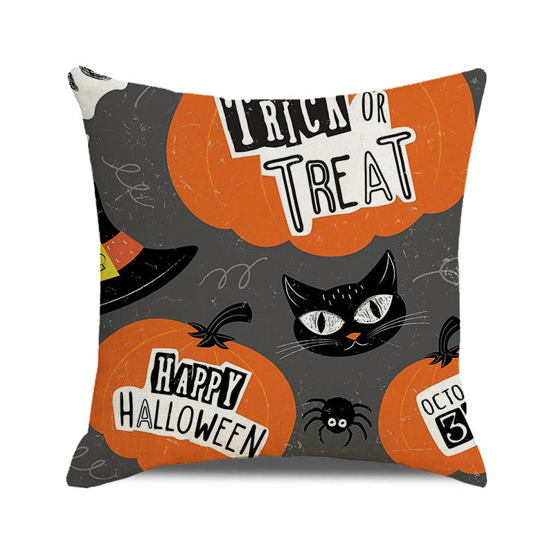 Хэллоуин тема ужас тыква летучая мышь принт узор наволочка дома гостиная диван украшения квадратный пледы наволочка