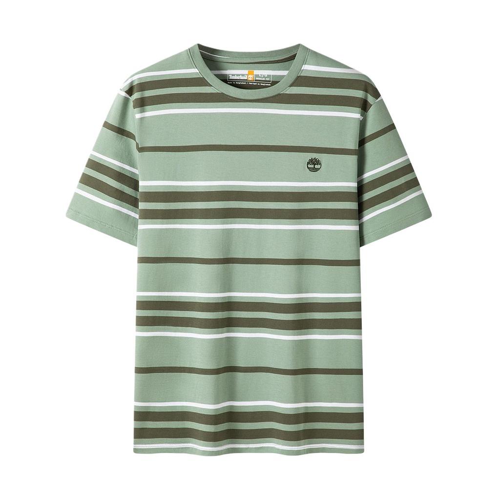Timberland SS25 Повседневная дышащая футболка с круглым вырезом и коротким рукавом Мужские топы Зеленый A6BDV-EOL