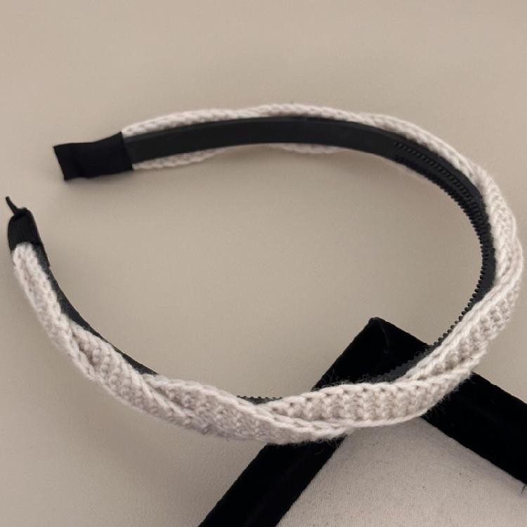 French Style Knitted Hairband Simple Headband Face Washing Hairhoop for Women