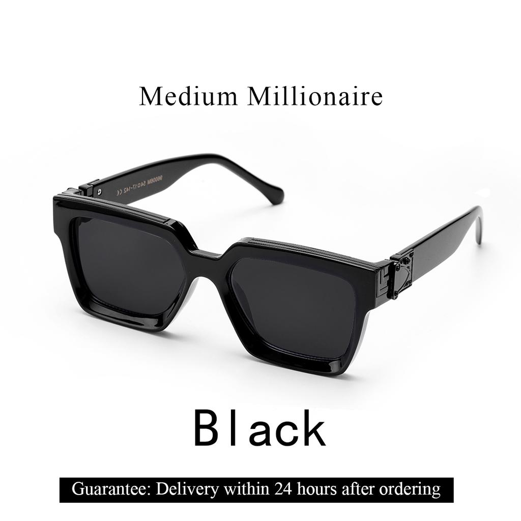 Солнцезащитные очки Ruiao Retro Black Millionaire Shades Luxury 2024 для мужчин, дизайнерские квадратные солнцезащитные очки известного бренда, мужские и женские солнцезащитные очки