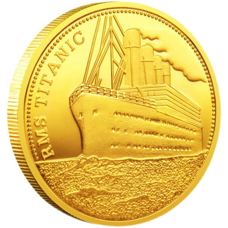 Titanic route, commemorative medal, couple, creative gift, decorative coin, gold coin, Instagram style, Christmas gift, Stocking stuffers