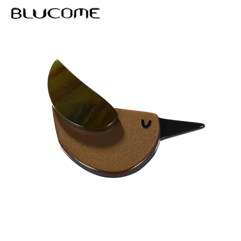 Acrylic Blucome Design Animal New Brooch Cartoon Bird Shape Multicolors Quality For Children Women Clothes Hijab Pins