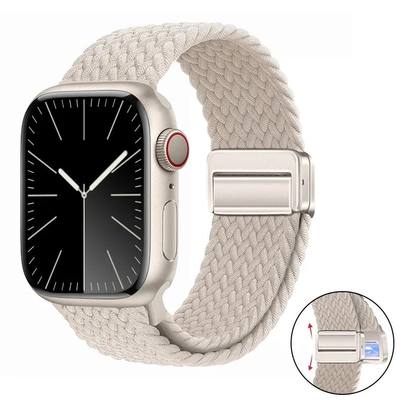 Нейлоновый браслет для Apple Watch ремешок 10 9 8 7 46мм 42мм 45мм 41мм Ultra 2 49мм Ремешок для iWatch Серии 6 5 4 3 SE 44мм 40мм Ремешок
