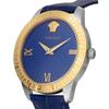 Versace GRECA SIGNATURE Watch, Blue Dial, Quartz Movement, Water Resistant, Sapphire Crystal, 38mm, Men's, VEVC00219, Blue