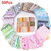 50 шт. 10x10 см Квадратный лоскутный швейный материал DIY Хлопковая ткань Смешанный стиль Наборы ткани для квилтинга