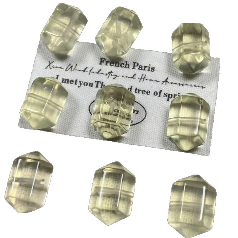 Браслет из натурального лимонно-желтого цитрина, бусины с двойным острым концом - Шестигранный столбик, ювелирный аксессуар