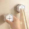 Toilet Organizer Smooth Edge Durable Punch-free Push In Tea Towel Holder Grip Hook Towel Hanger