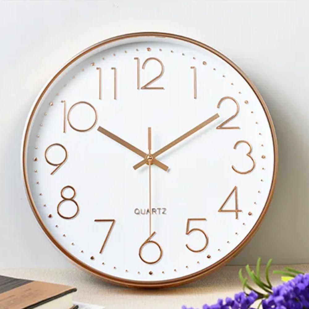 Creative Silent Nordic Wall Clock Round Multi-color Electronic Color Clock Non-Ticking Wall Hanging Clock Bedroom
